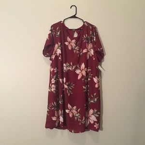 New Floral Print Short Sleeve Dress